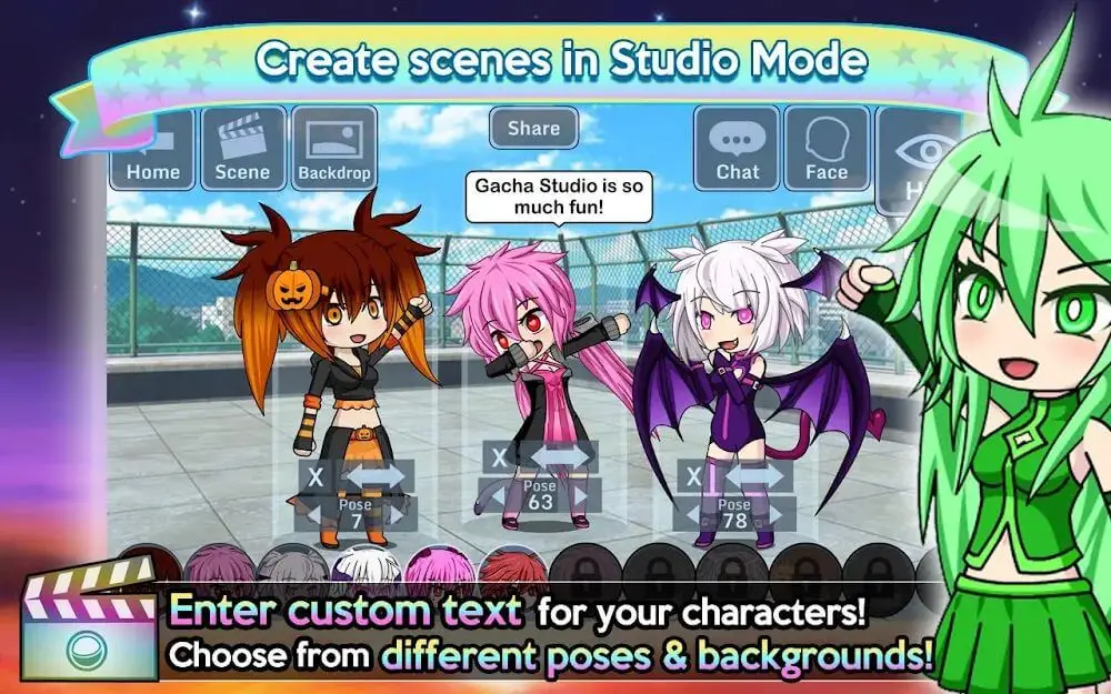 Screenshot of the Gacha Studio game