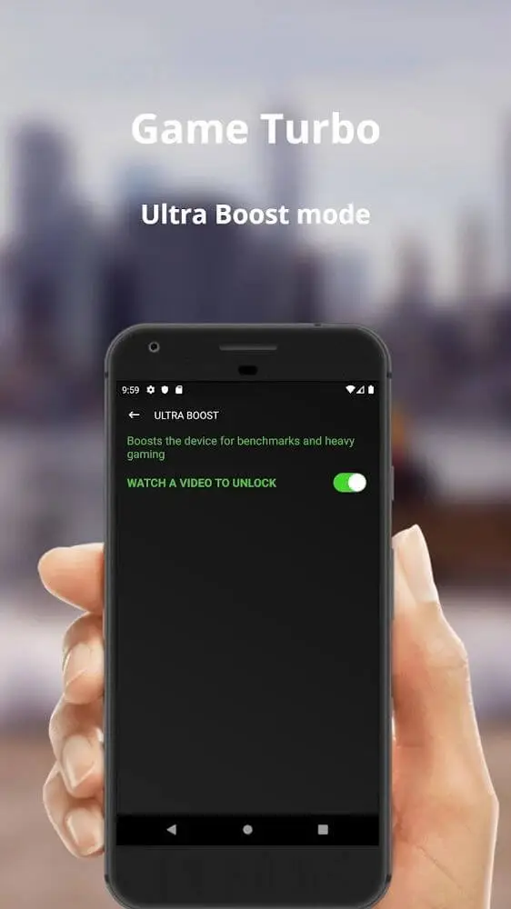 Screenshot of the Game Booster 4x Faster app