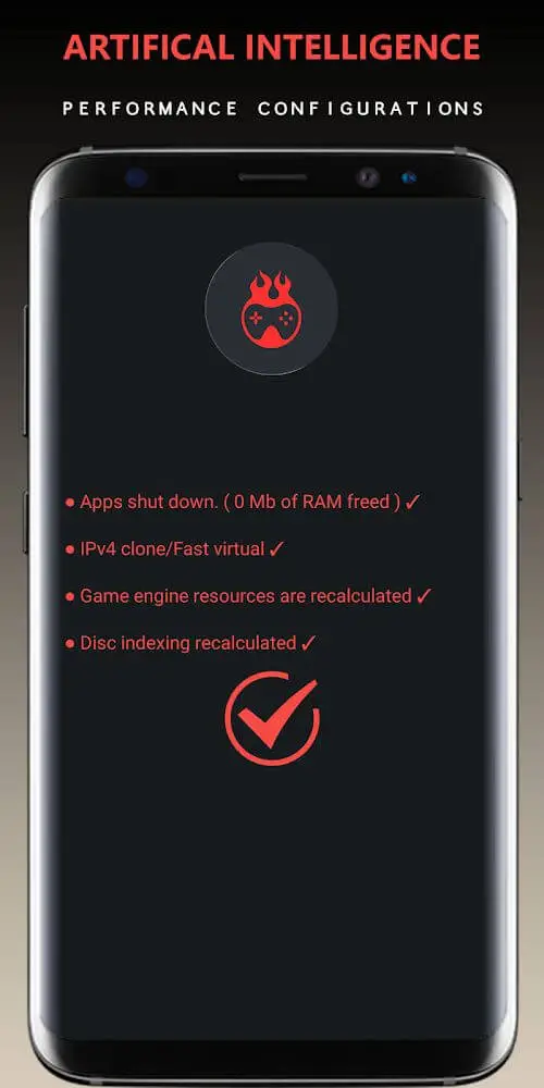 Screenshot of the Game Booster VIP app
