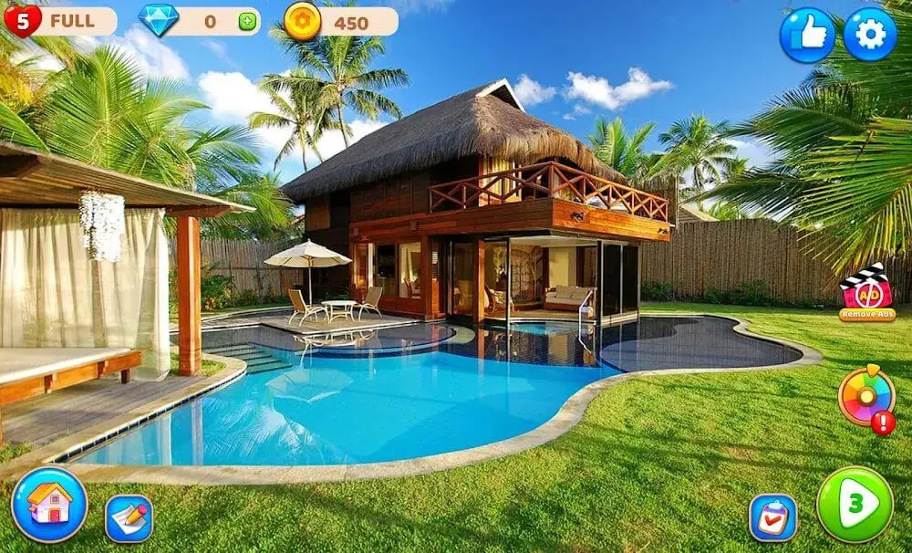 Screenshot of the Garden Makeover: Home Design game