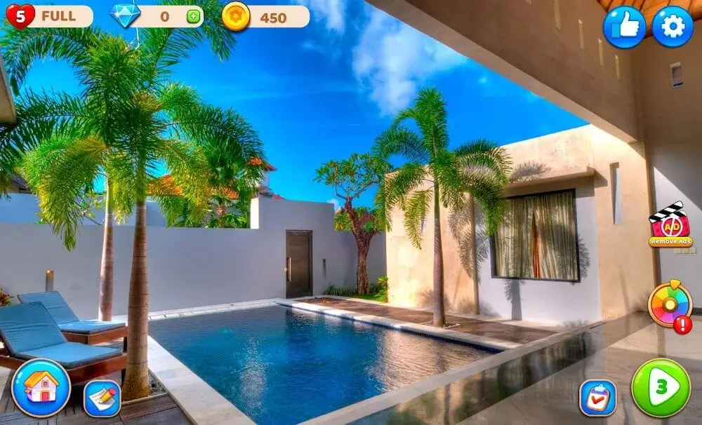 Screenshot of the Garden Makeover: Home Design game