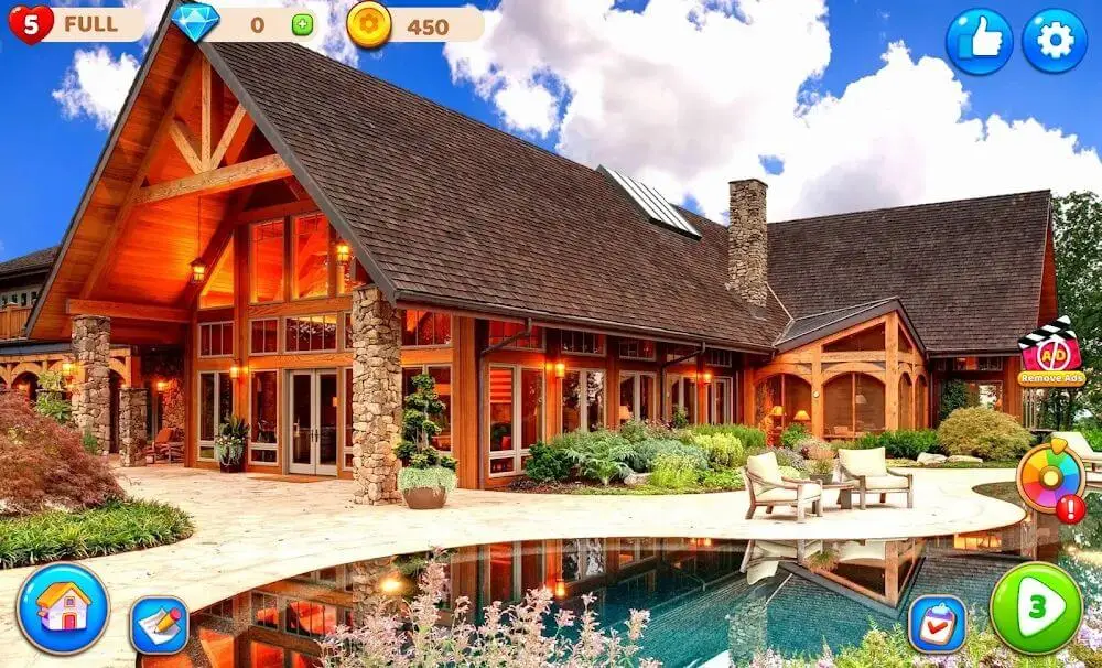 Screenshot of the Garden Makeover: Home Design game