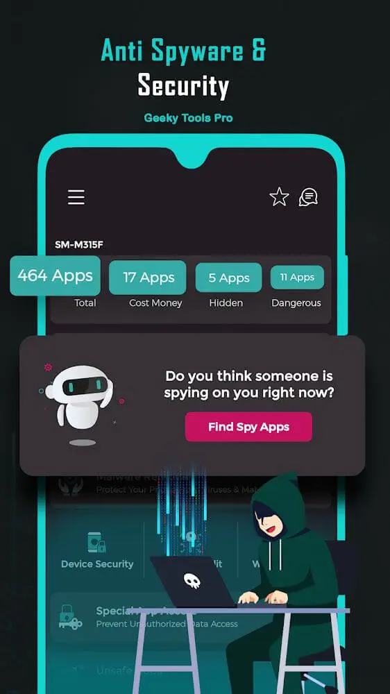 Screenshot of the Geeky Hacks Pro app