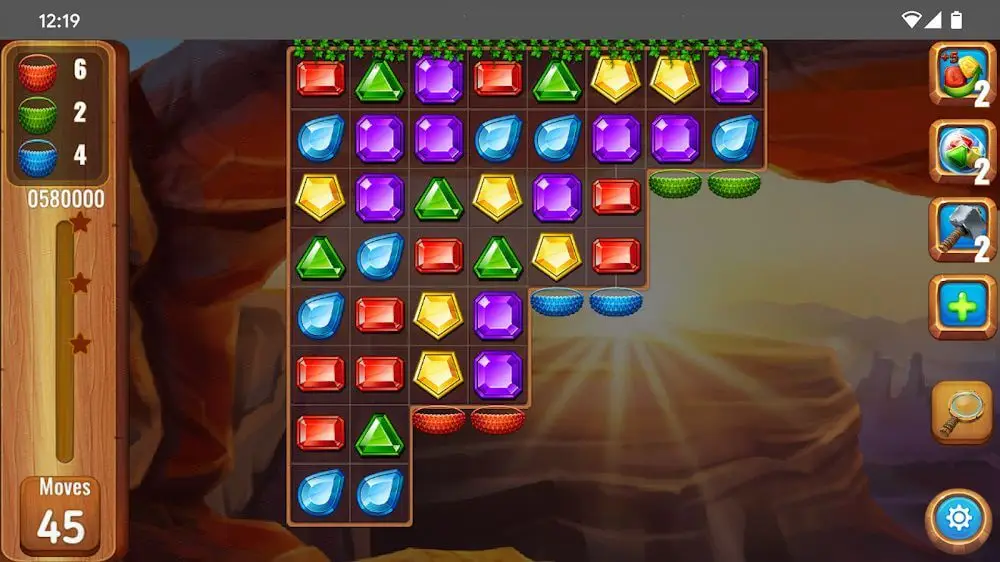 Screenshot of the Gems or jewels game