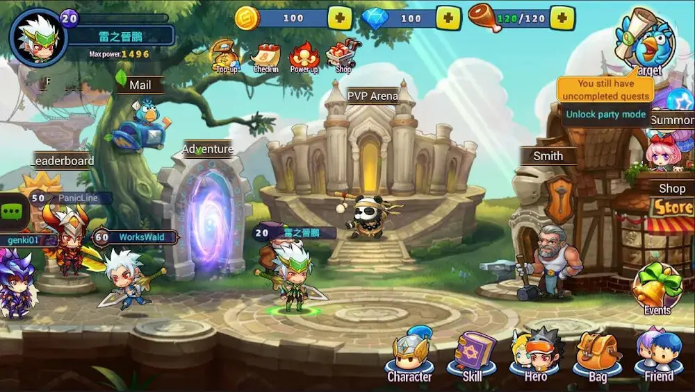 Screenshot of the Genki Heroes game