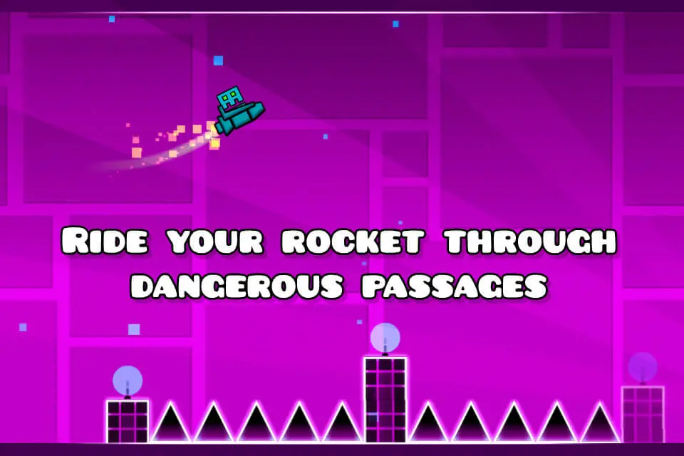 Screenshot of the Geometry Dash Lite game