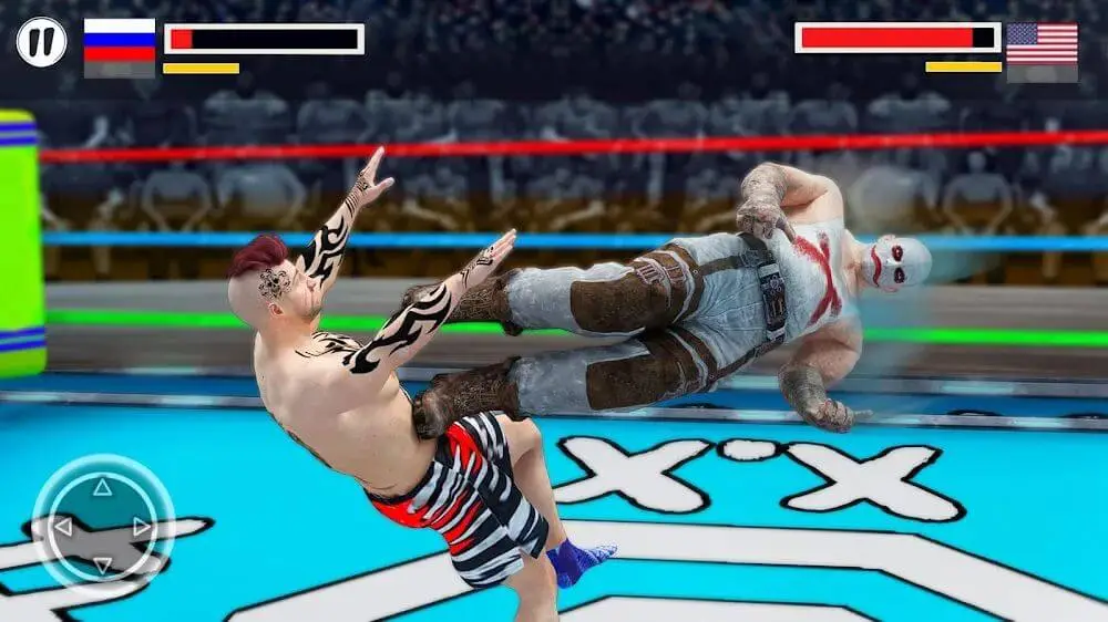 Screenshot of the Gym Wrestling game