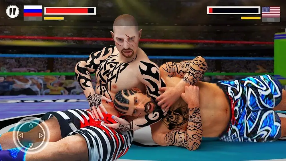 Screenshot of the Gym Wrestling game