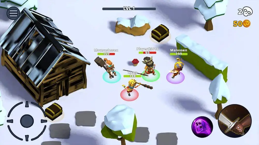 Screenshot of the HeadHunters io game