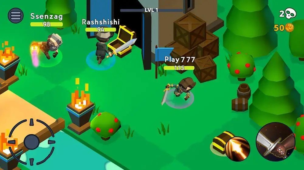 Screenshot of the HeadHunters io game