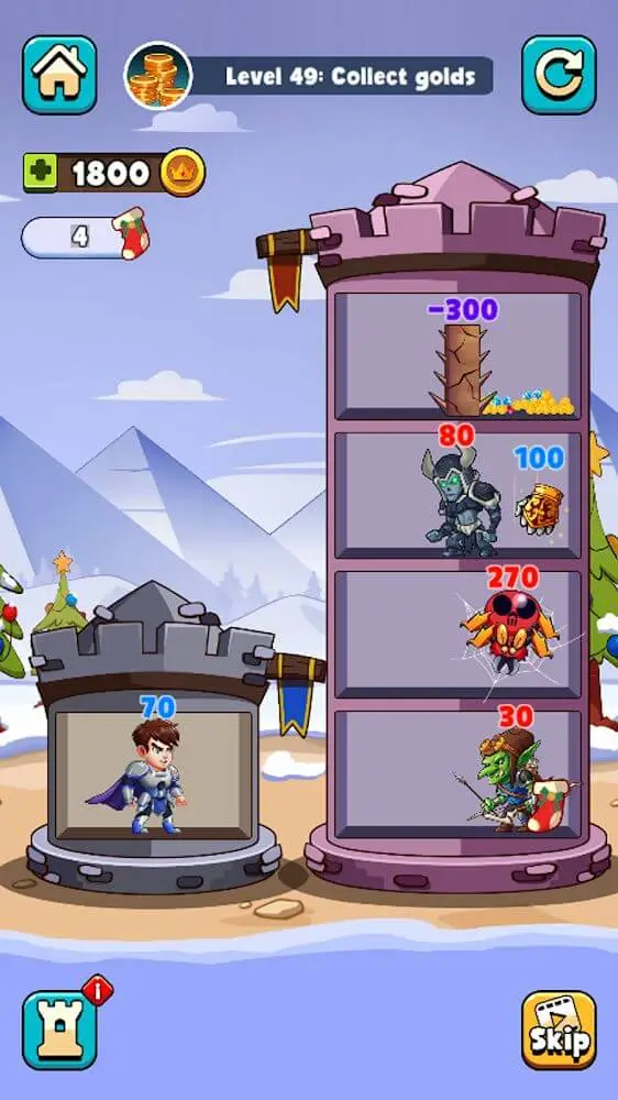 Screenshot of the Hero Tower Wars app