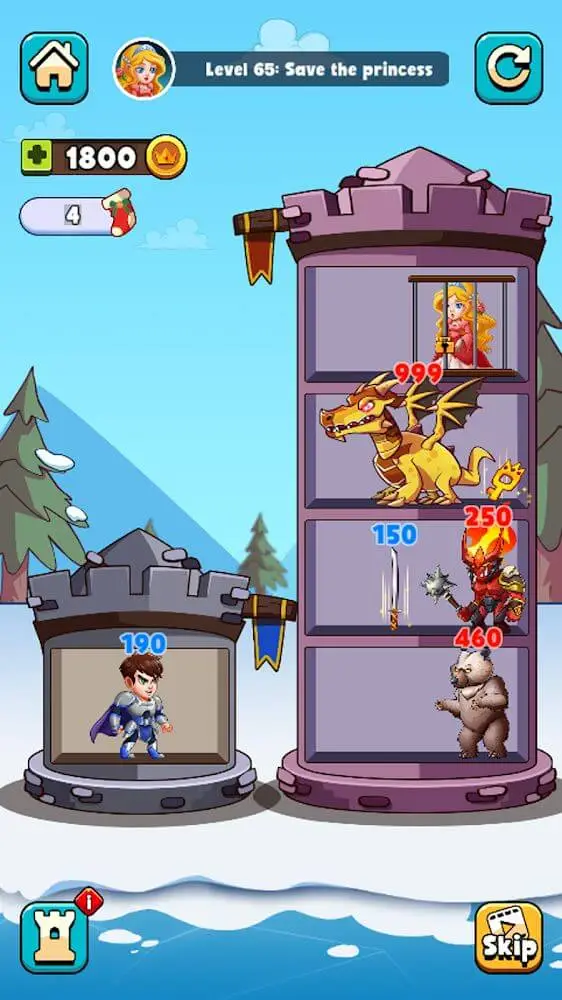 Screenshot of the Hero Tower Wars app