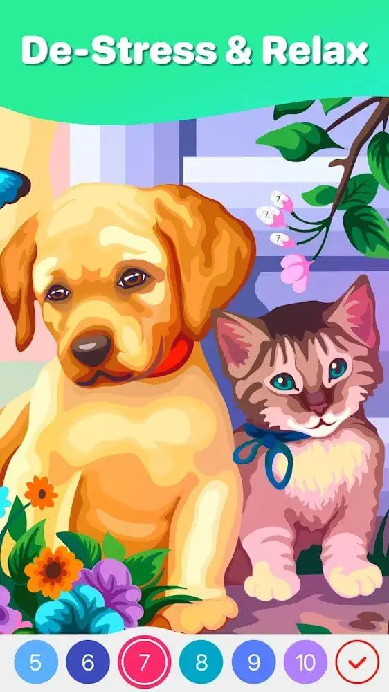 Screenshot of the Hey Color Paint by Number Art app