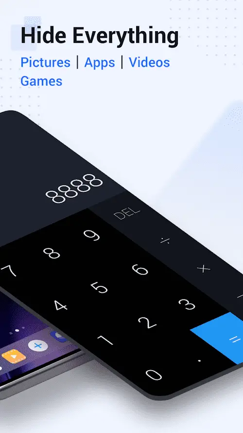 Screenshot of the HideX app