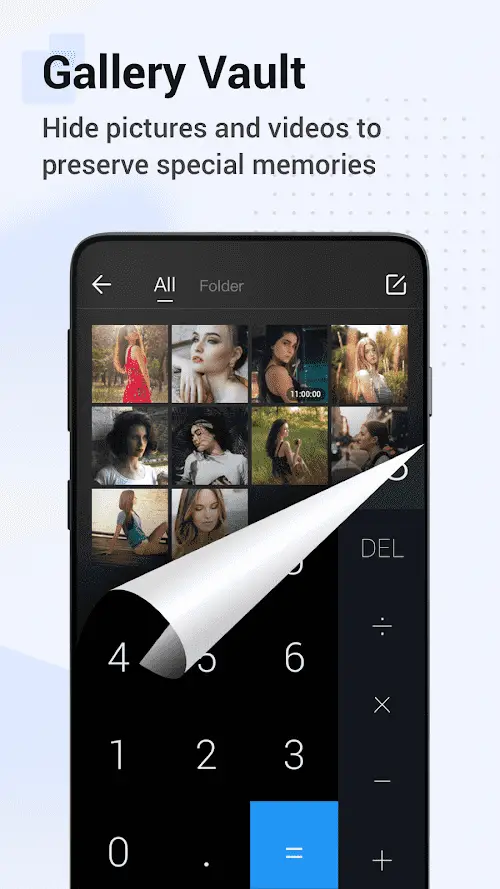 Screenshot of the HideX app