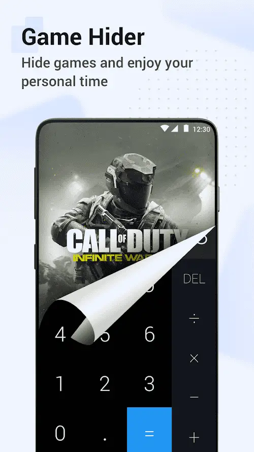 Screenshot of the HideX app
