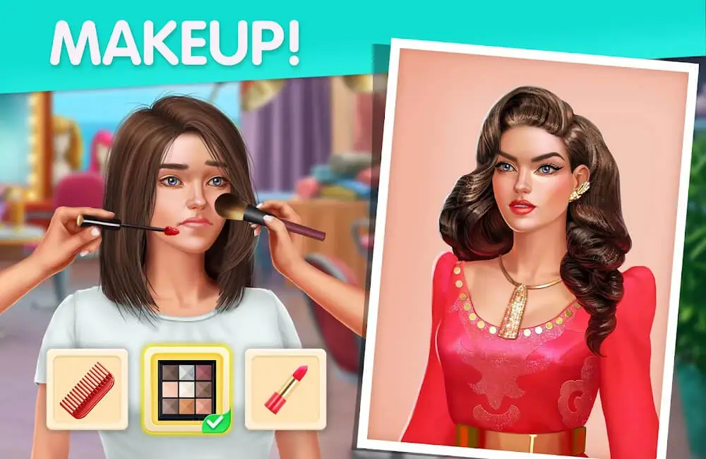 Screenshot of the Hollywood Legends: Makeover game