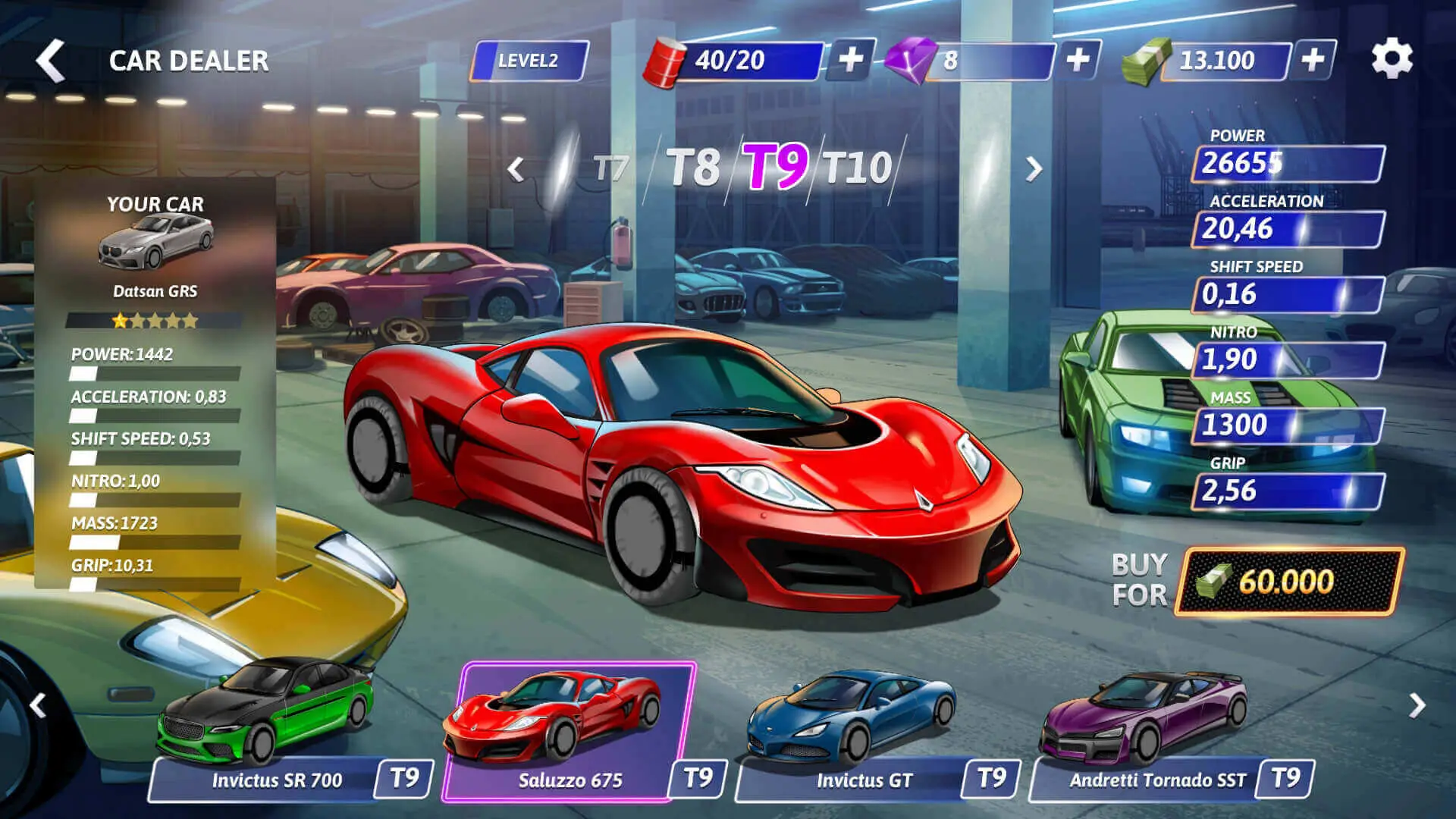 Screenshot of the Hot Engines game