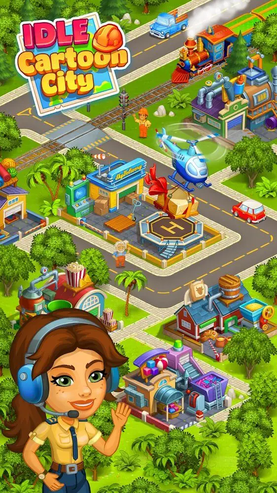 Screenshot of the Idle Cartoon City app