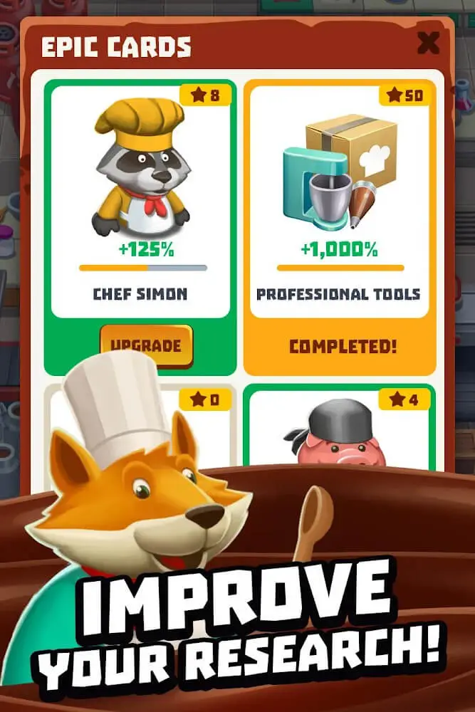 Screenshot of the Idle Cooking Tycoon app