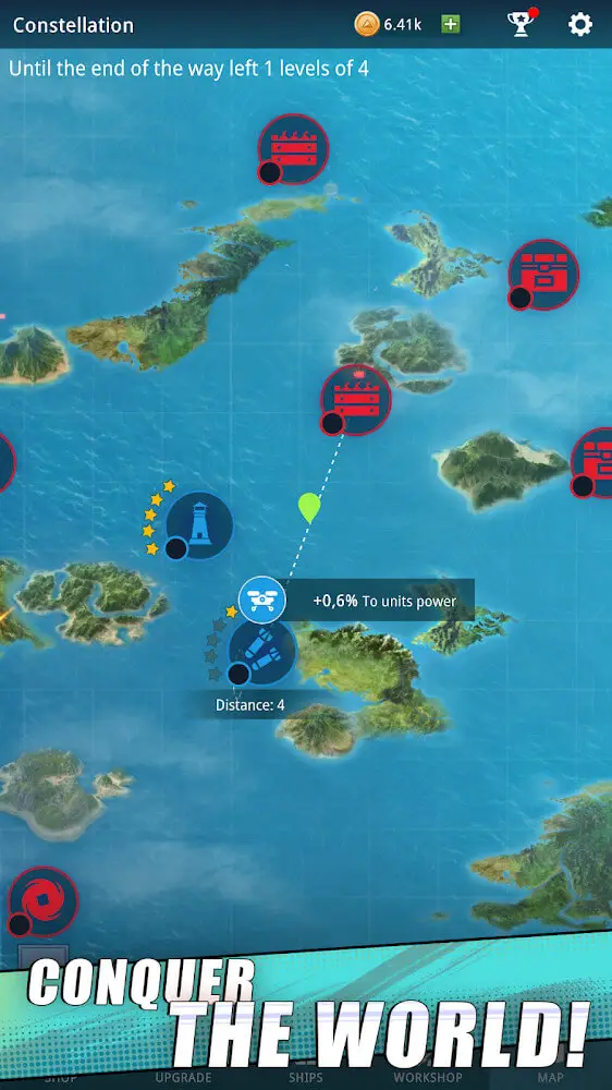Screenshot of the Idle Fleet: Warship Shooter app