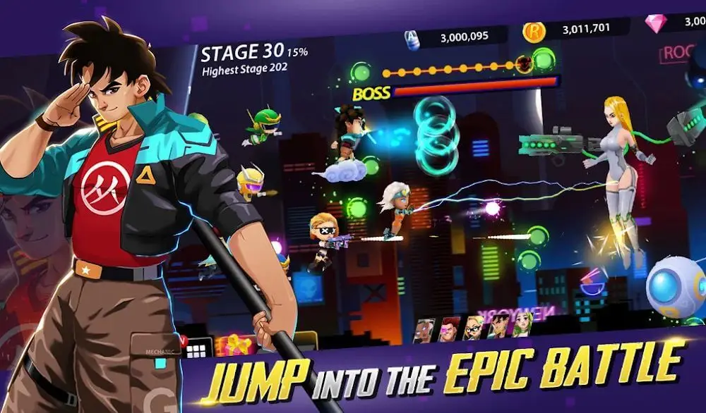 Screenshot of the Idle Hero Z game