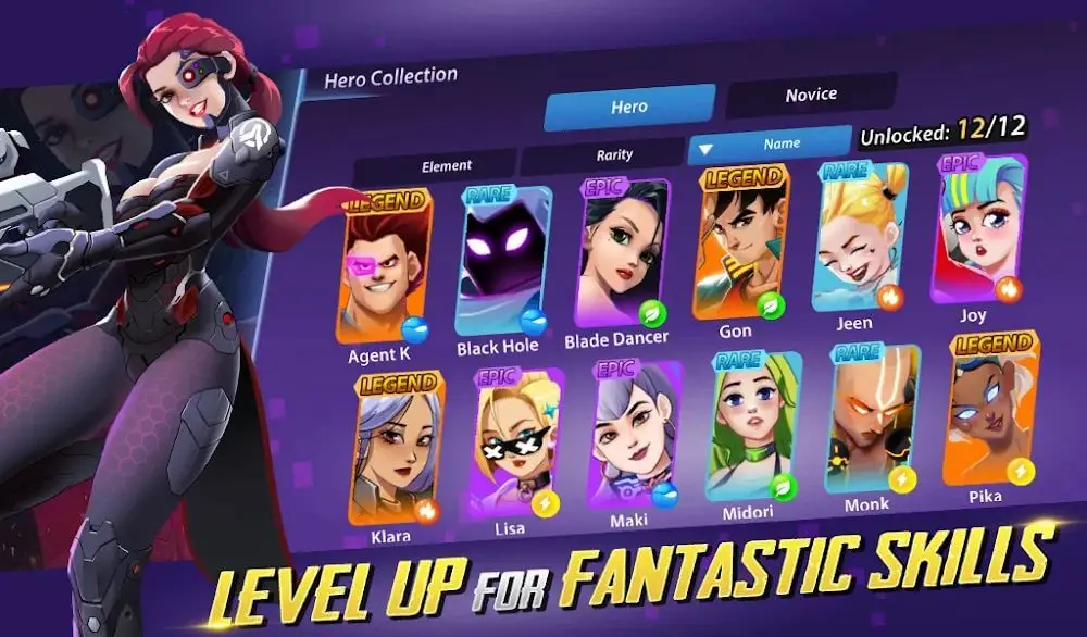 Screenshot of the Idle Hero Z game