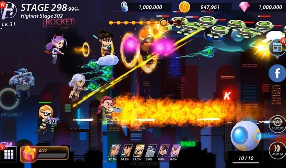 Screenshot of the Idle Hero Z game