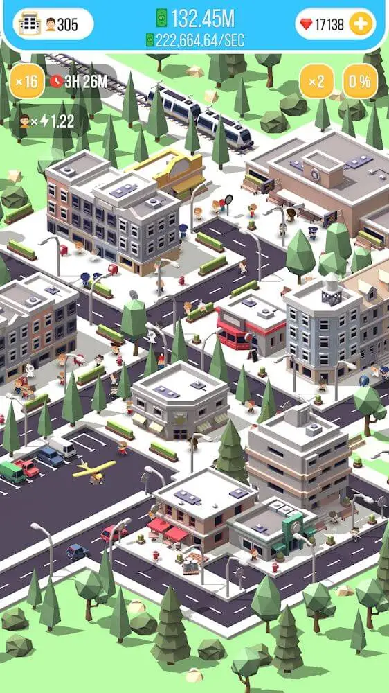 Screenshot of the Idle Island City Idle Tycoon app