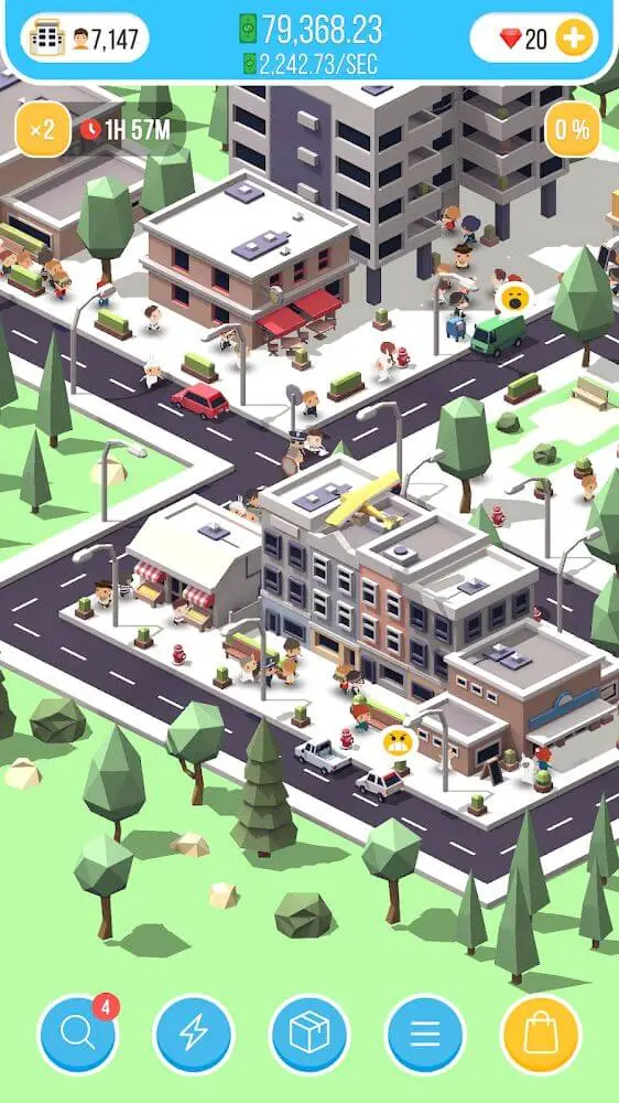Screenshot of the Idle Island City Idle Tycoon app