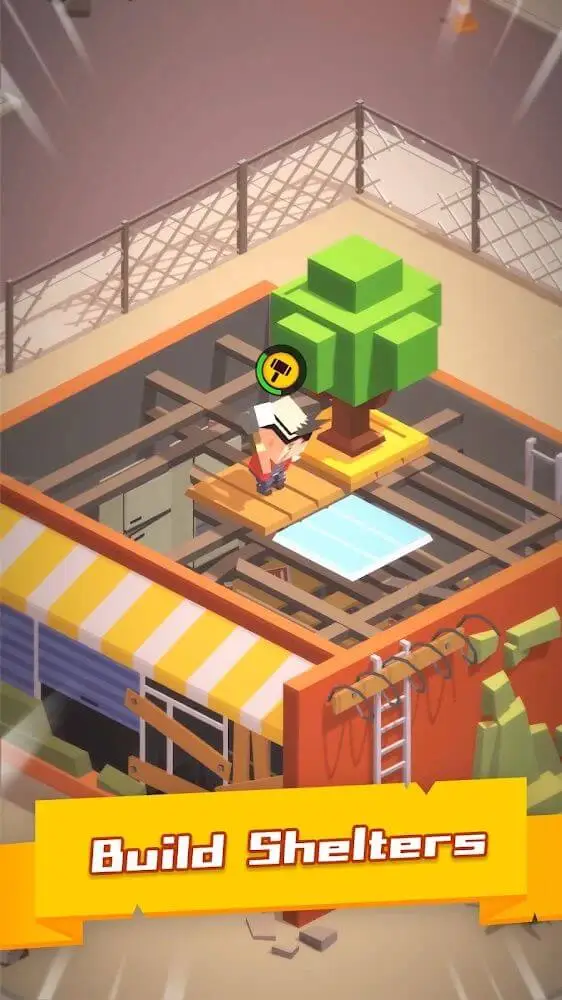 Screenshot of the Idle Zombie Shelter app