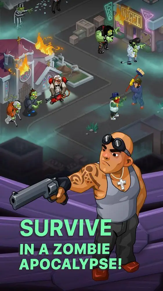 Screenshot of the Idle Zombie Survival app