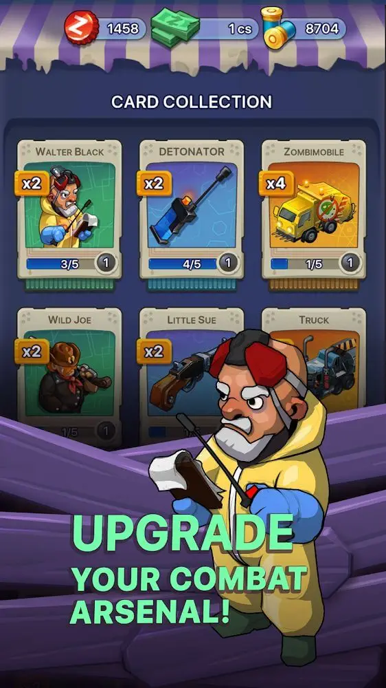 Screenshot of the Idle Zombie Survival app