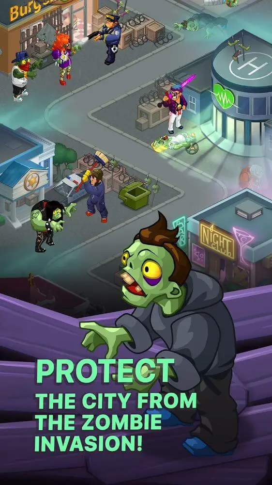 Screenshot of the Idle Zombie Survival app