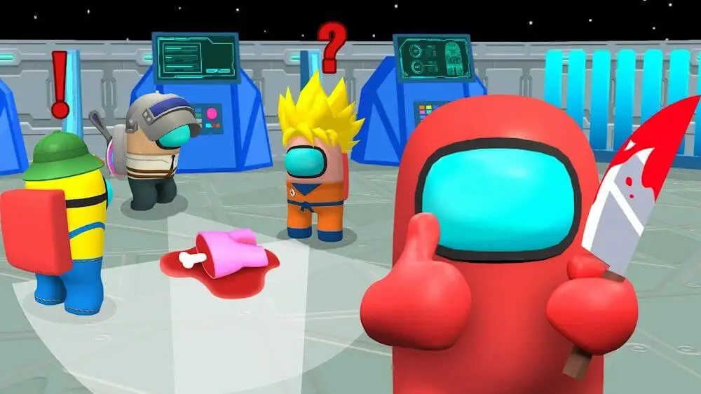 Screenshot of the Impostor vs Crewmate game