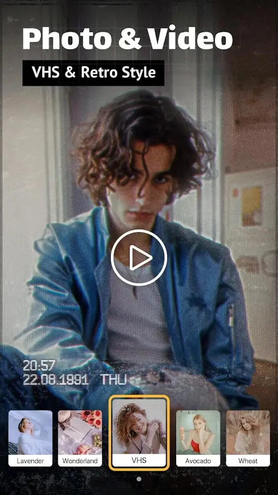 Screenshot of the Indie-Aesthetic app