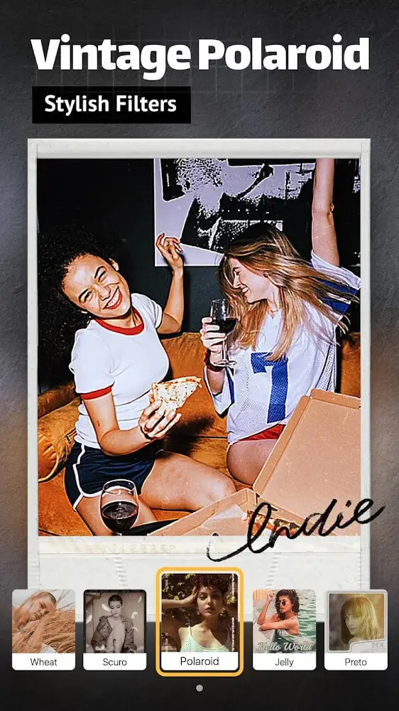 Screenshot of the Indie-Aesthetic app