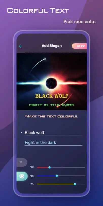 Screenshot of the Intro video maker app