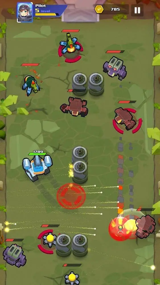 Screenshot of the Iron Wars app