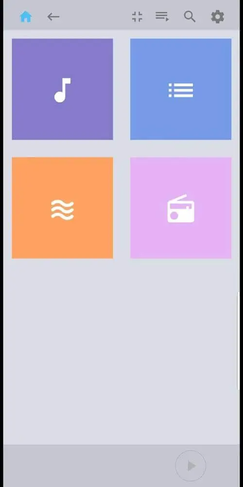 Screenshot of the JRiver for Android app