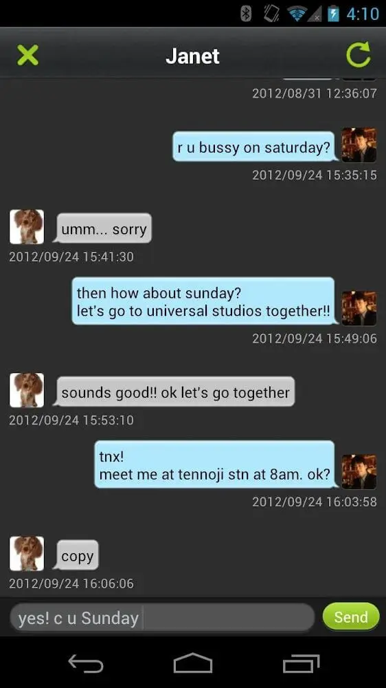 Screenshot of the Janetter Pro for Twitter app