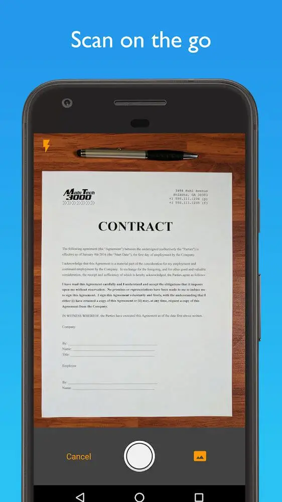 Screenshot of the JotNot Pro - PDF Scanner app