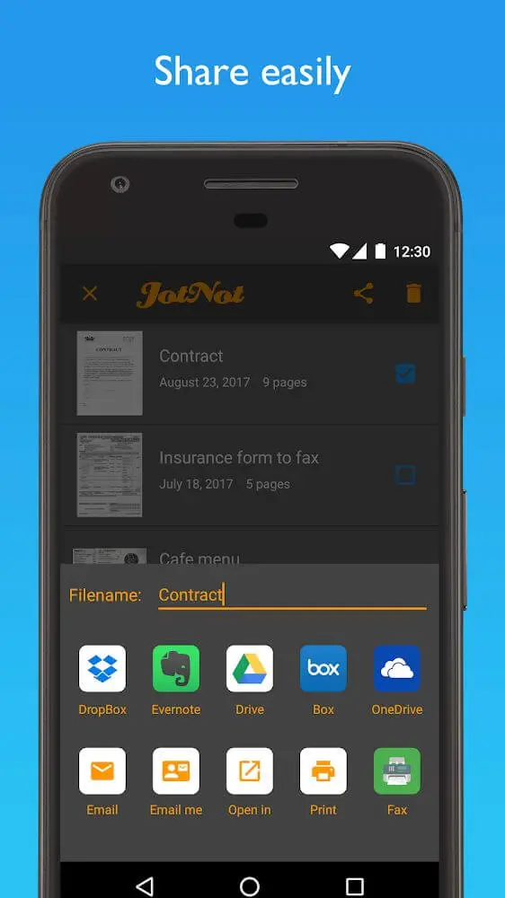 Screenshot of the JotNot Pro - PDF Scanner app