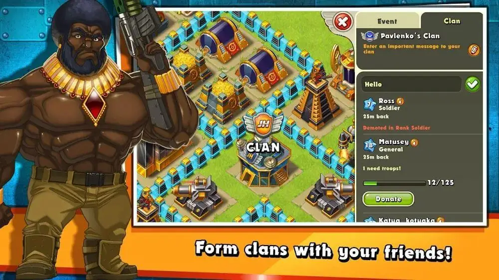 Screenshot of the Jungle Heat: War of Clans game