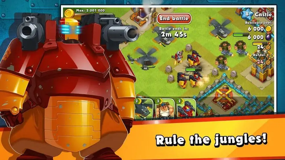 Screenshot of the Jungle Heat: War of Clans game