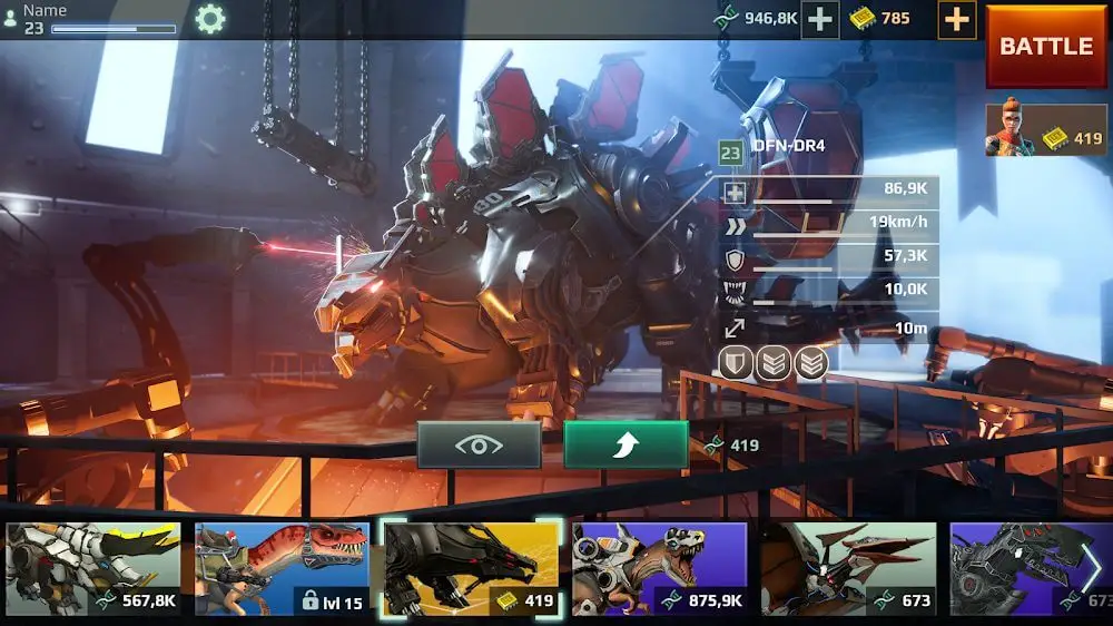 Screenshot of the Jurassic Monster World game