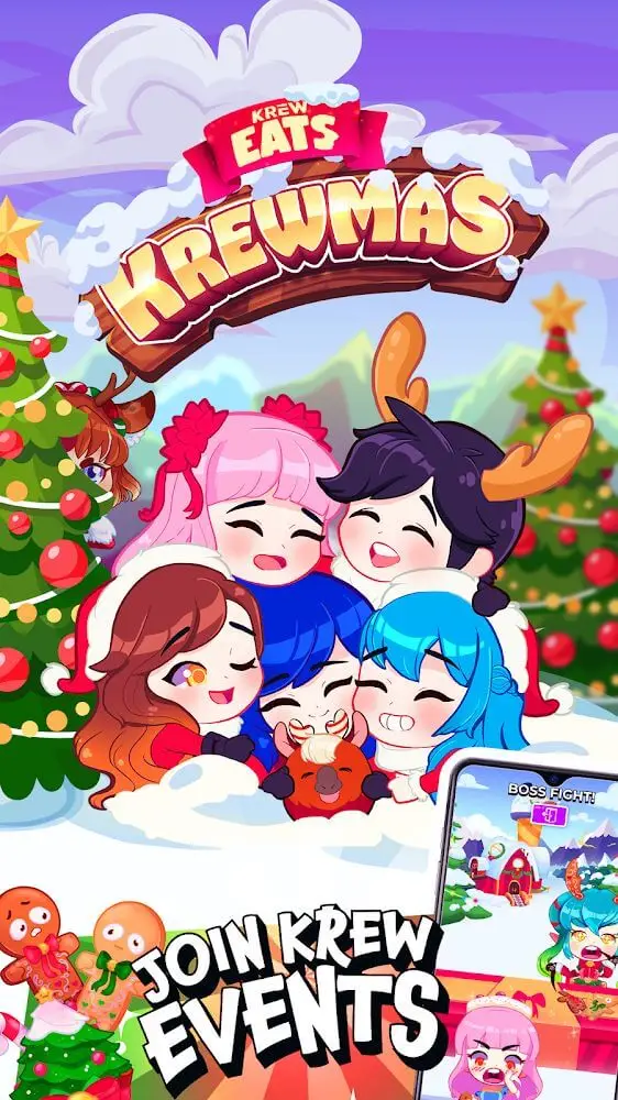 Screenshot of the KREW EATS app
