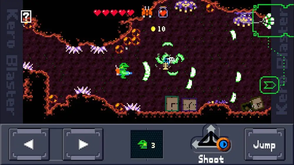Screenshot of the Kero Blaster game