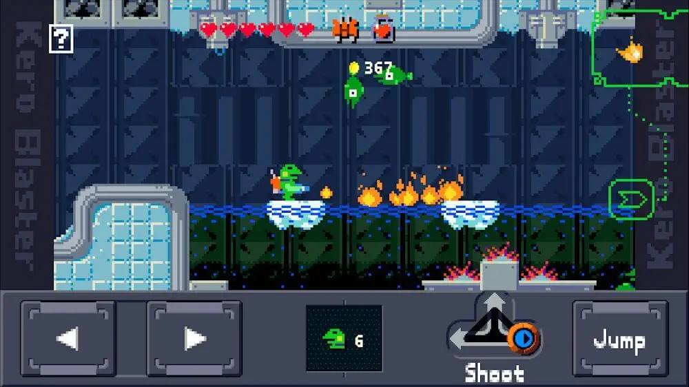 Screenshot of the Kero Blaster game
