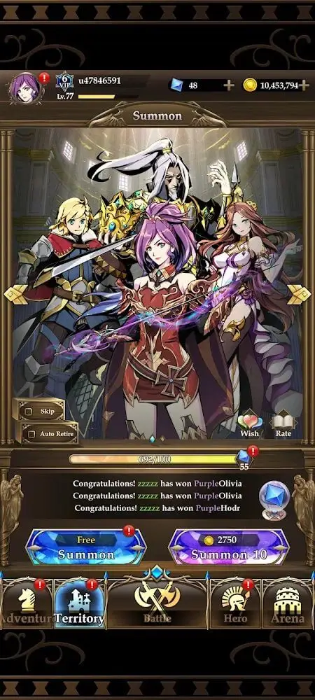 Screenshot of the Knight Legends - Idle Wars app